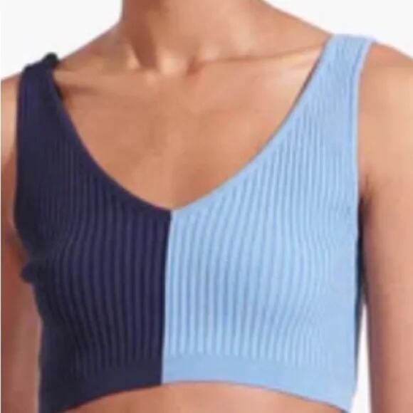 STAUD Tops - STAUD Hana Tank Sky Blue Navy NEW Large